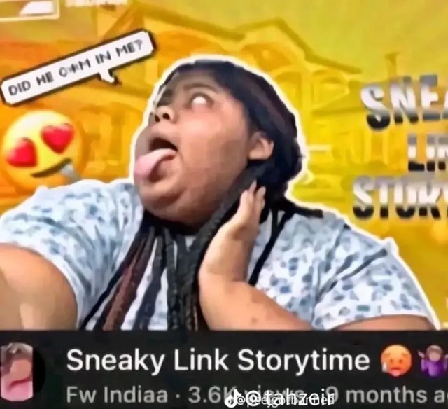 Sneaky Link Storytime Fw Indiaa 3.6 @tahzeir months a - iFunny