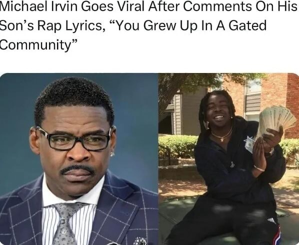 Ichael Irvin Goes Viral After Comments On His Son's Rap Lyrics, 