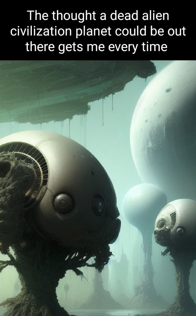 The thought a dead alien civilization planet could be out there gets me ...
