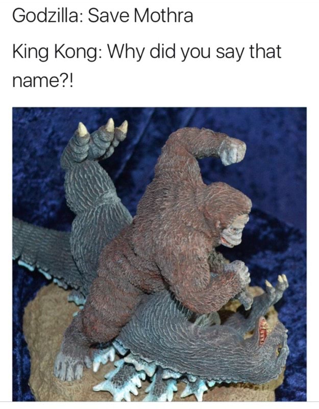 Godzilla Save Mothra King Kong Why Did You Say That Name Ifunny