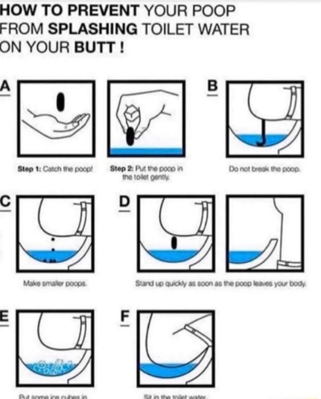 Life Hack HOW TO PREVENT YOUR POOP FROM SPLASHING TOILET WATER ON