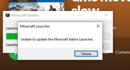 minecraft launcher unable to download