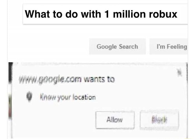 What To Do With 1 Million Robux - 1 million robux image