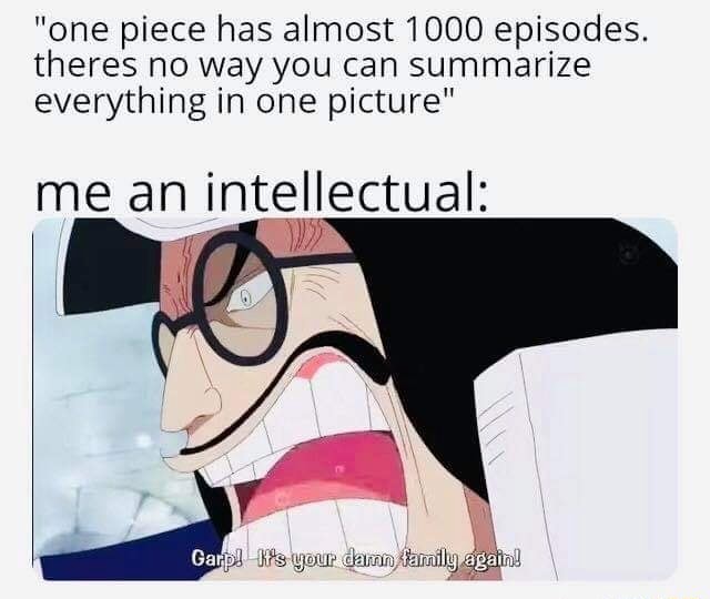 I mean it's one piece, what did i expect? (One Piece episode 1000