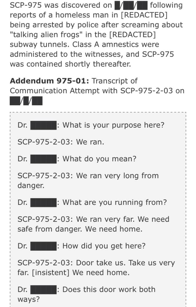 scp-975-was-discovered-on-following-reports-of-a-homeless-man-in