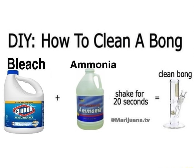 DIY How To Clean A Bong Bleach Ammonia iFunny