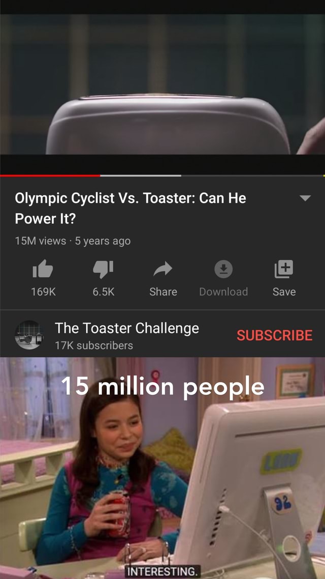 Olympic Cyclist Vs. Toaster Can He v Power It? views 5 years ago FF A