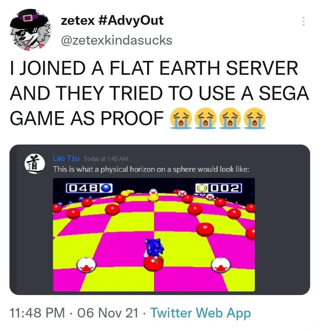Zetex AdvyOut zetexkindasucks I JOINED A FLAT EARTH SERVER AND THEY