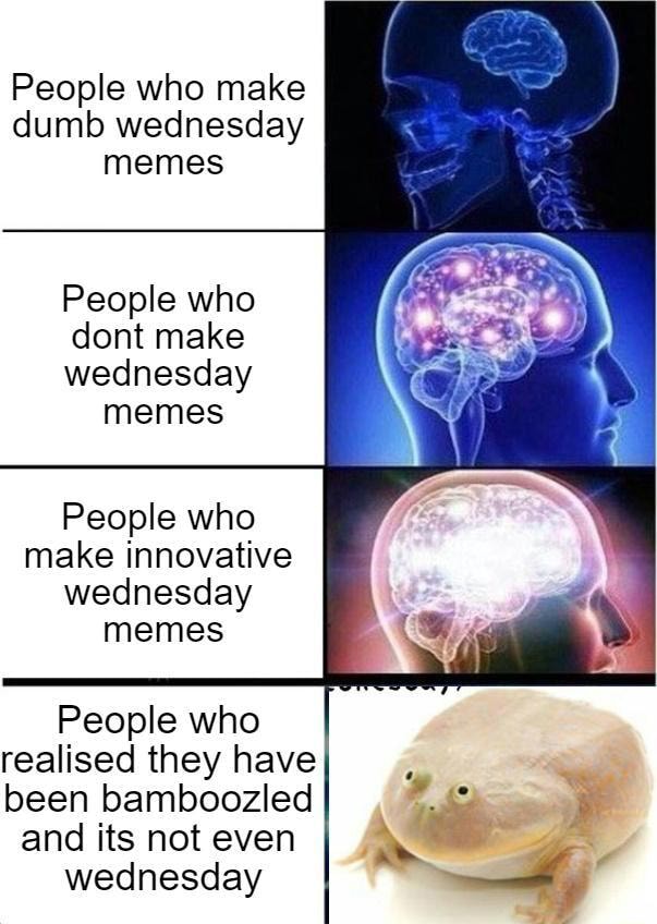 People who make dumb wednesday memes People who dont make wednesday(00)