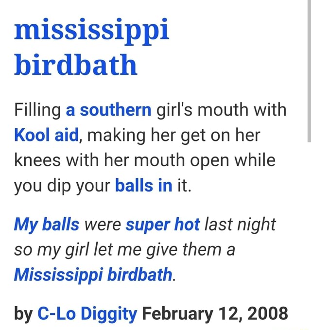 what's a mississippi bird bath