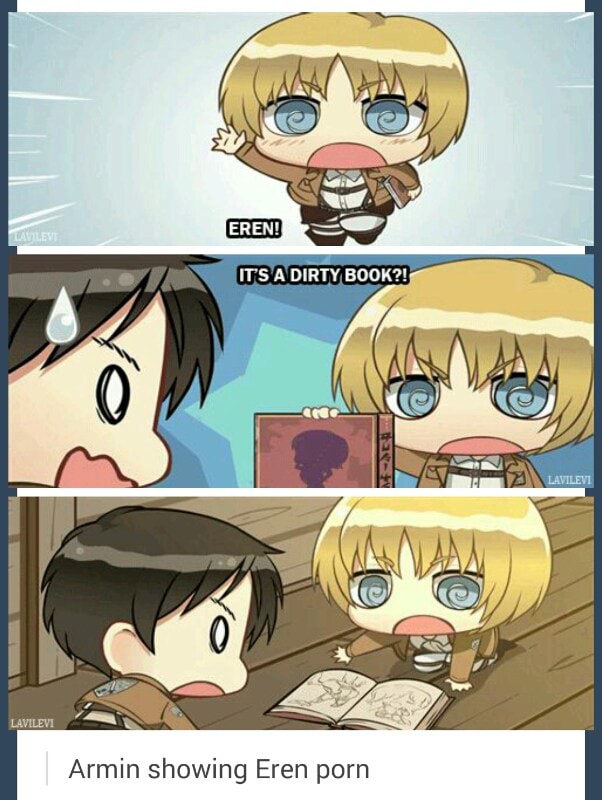 Eren Porn - Armin showing Eren porn - iFunny :)