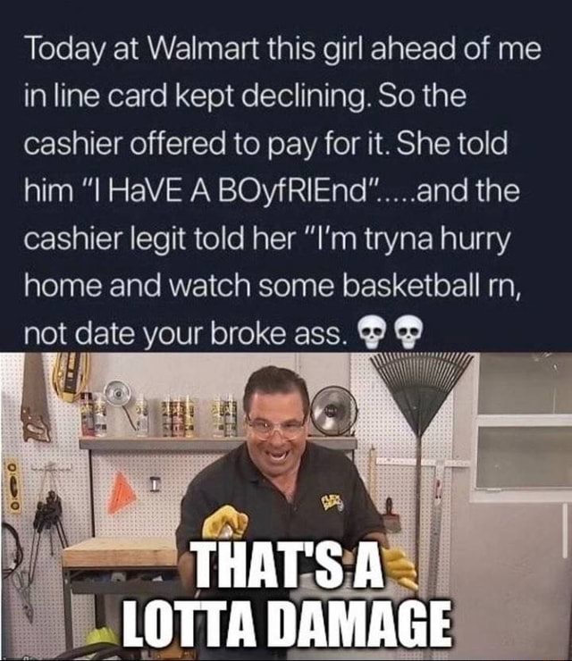 Today at Walmart this girl ahead of me in line card kept declining. So