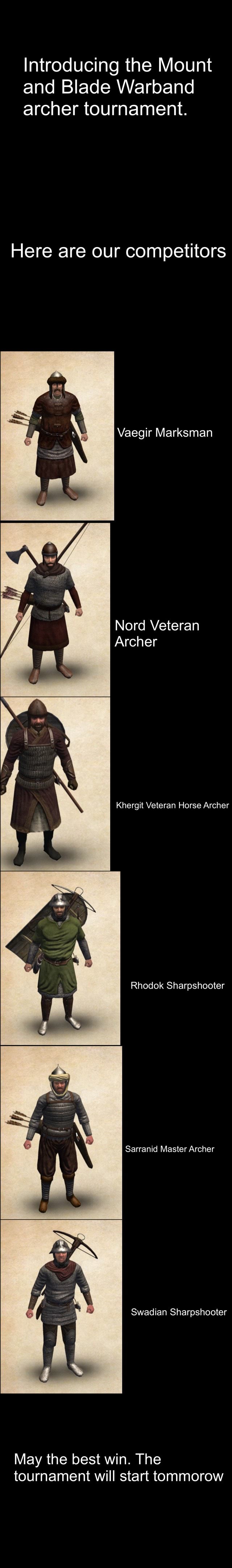 mount and blade warband best archers