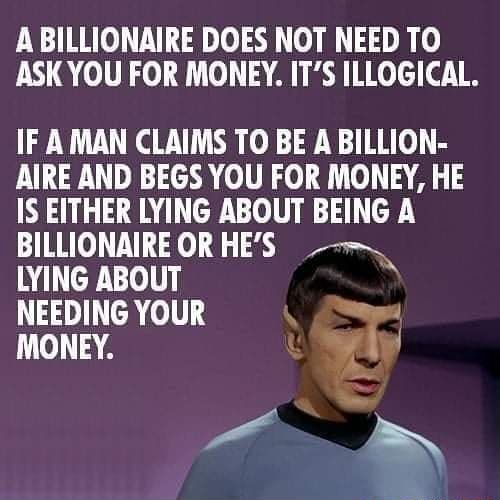 Found in the wild. Spock smart, do like Spock! - A BILLIONAIRE DOES NOT ...