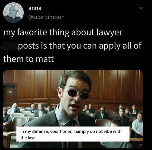 My favorite thing about lawyer posts is that you can apply all of in my ...