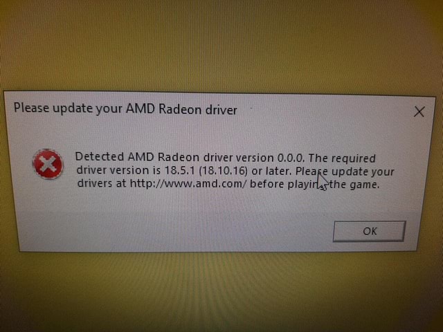 Please update your amd radeon driver battlefield 1 что делать