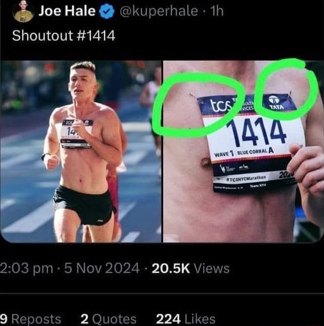 Joe Hale Ritch Joe Hale @ @kuperhale th ColO pm - 5 Nov 2024 - 20.5K Views 9Reposts ...