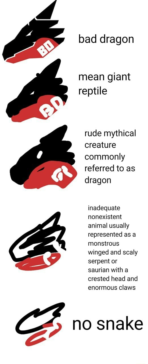 Bad dragon mean giant reptile rude mythical creature commonly referred ...