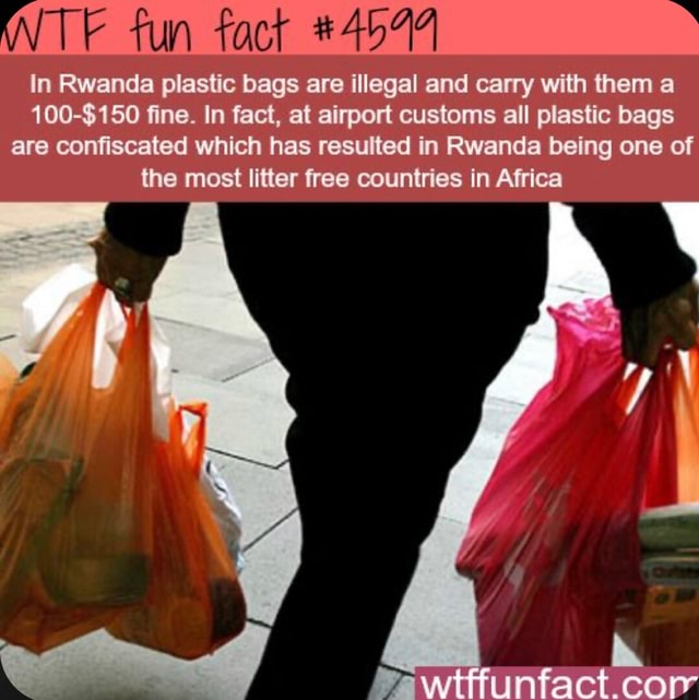 TE fun fact 4574 In Rwanda plastic bags are illegal and carry with