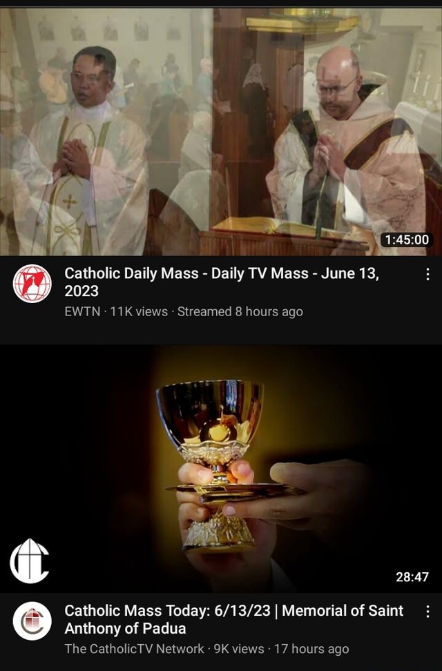 Catholic Daily Mass - Daily TV Mass - June 13, 2023 EWTN Views Streamed ...