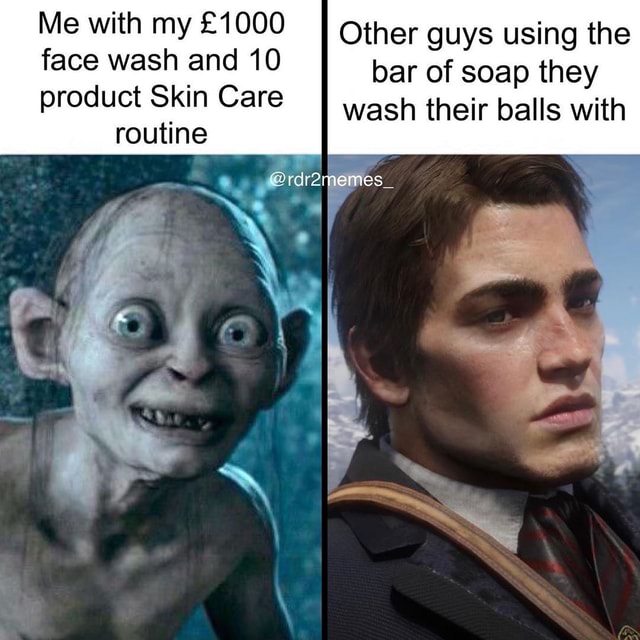 Me with my Other guys using the face wash and 10 bar of soap they
