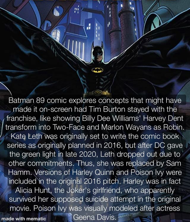 Batman 89 comic explores concepts that might have made it on-screen had ...