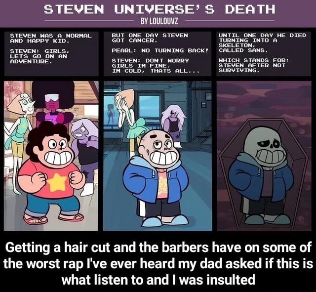 STEVEN UNIVERSE'S DEATH BY LOULOUVZ STEVEN WAS @ NORMAL BUT ONE DAY ...