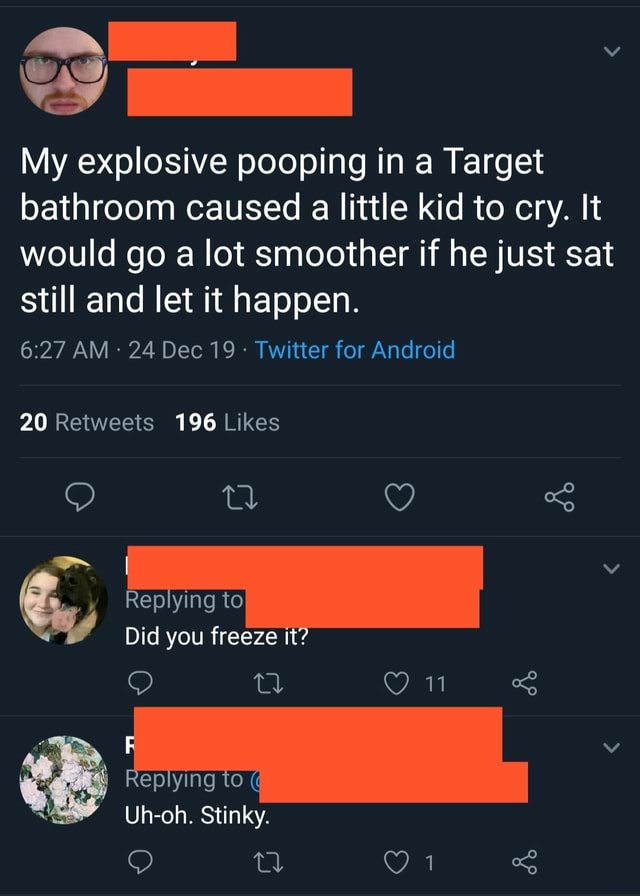 My explosive pooping in a Target bathroom caused a little kid to cry