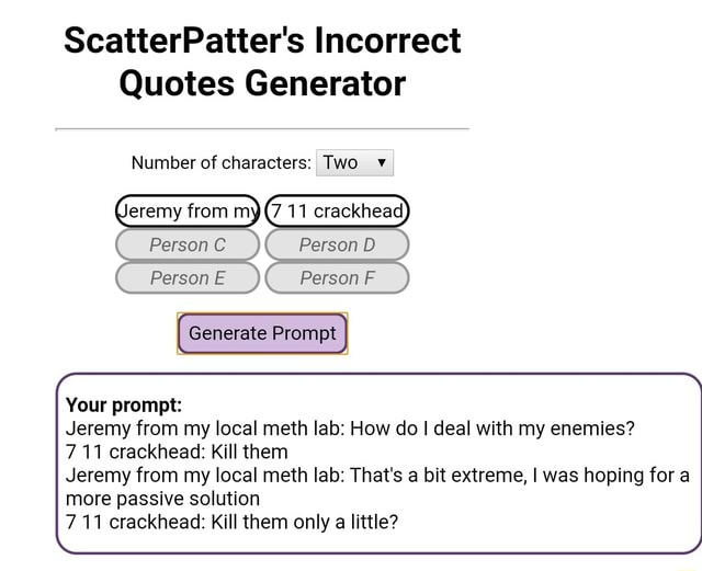 Scatterpatter\'S Incorrect Quotes Generator / Hitman Series Incorrect Quotes Memes Thread ...