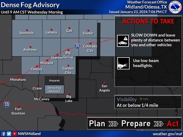 Dense Fog Advisory Until 9 AM CST Wednesday Morning Issued January 23 ...