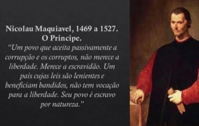 Nicolau Maquiavel, 1469 a 1527. O Principe. “Um povo que aceita