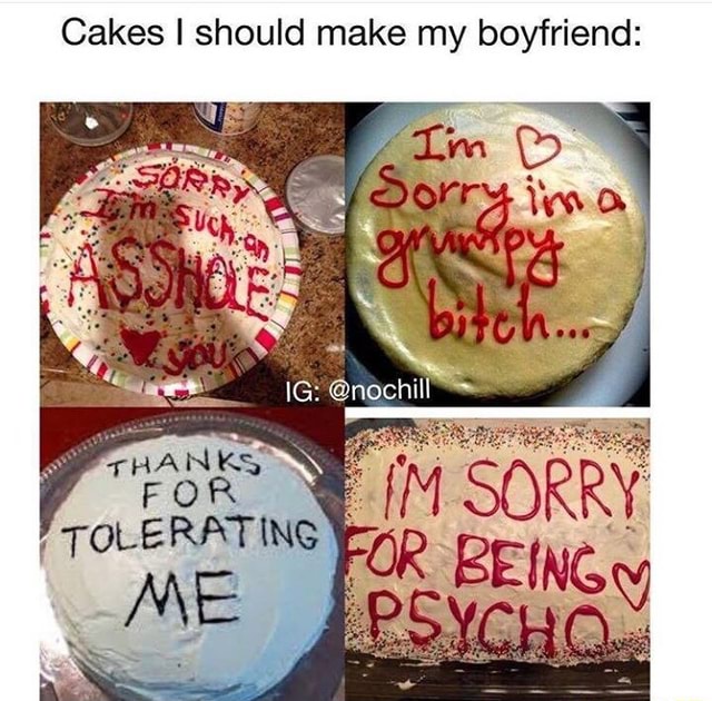 Cakes I should make my boyfriend: - )