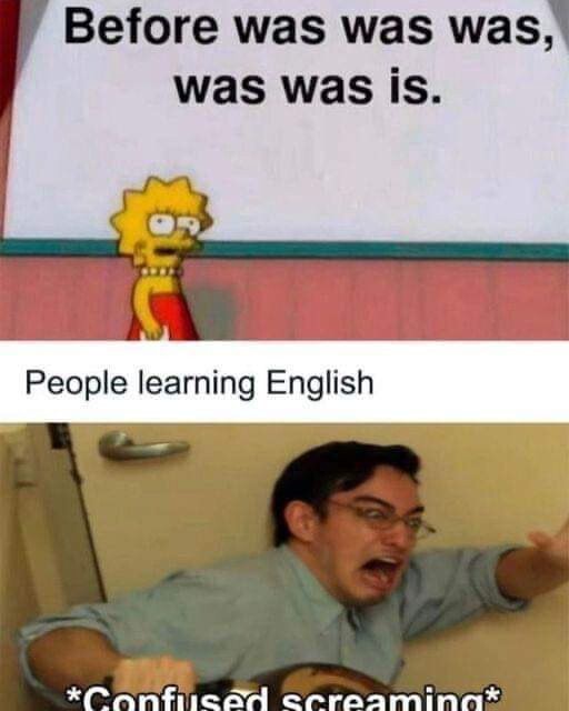 Before was was was was was is People learning English *Canfiican