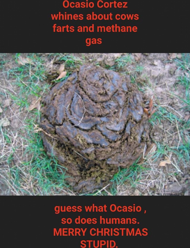 Ocasio Cortez whines about cows farts and methane gas guess what Ocasio