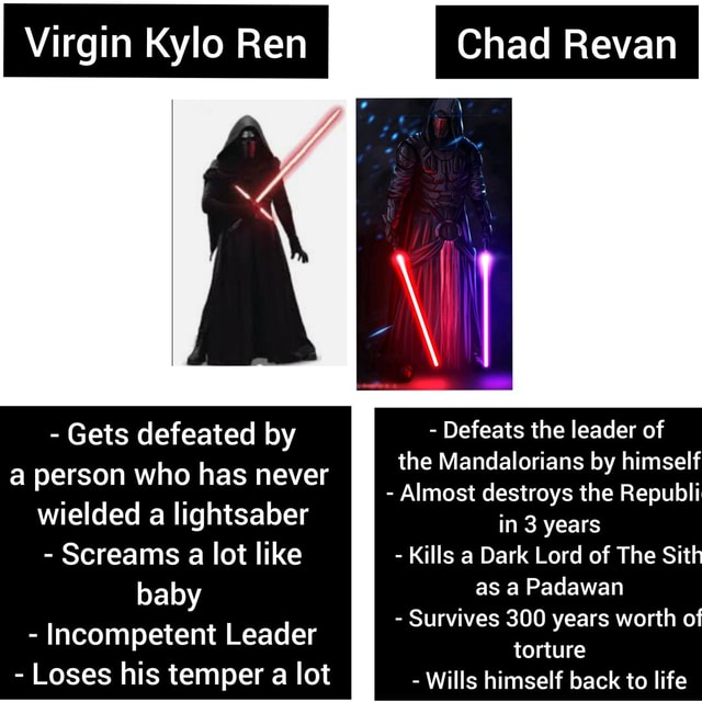 kylo ren vs revan kylo ren vs revan