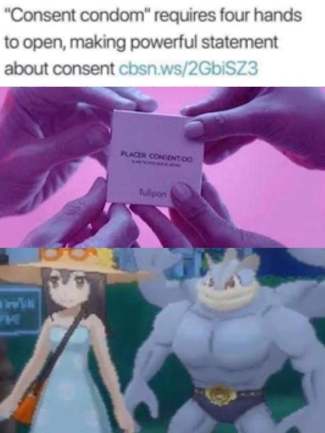 "Consent condom" requires four hands to open, making powerful statement