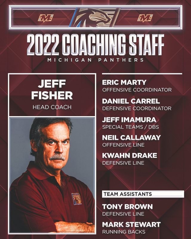  2022 GOAGHING MICHIGAN STAFF PANTHERS MICHIGAN PANTHERS JEFF ERIC