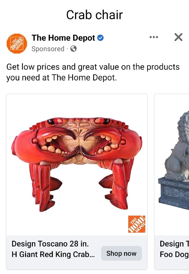 home depot crab chair