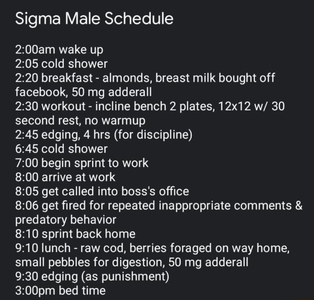 sigma-male-schedule-wake-up-cold-shower-breakfast-almonds-breast