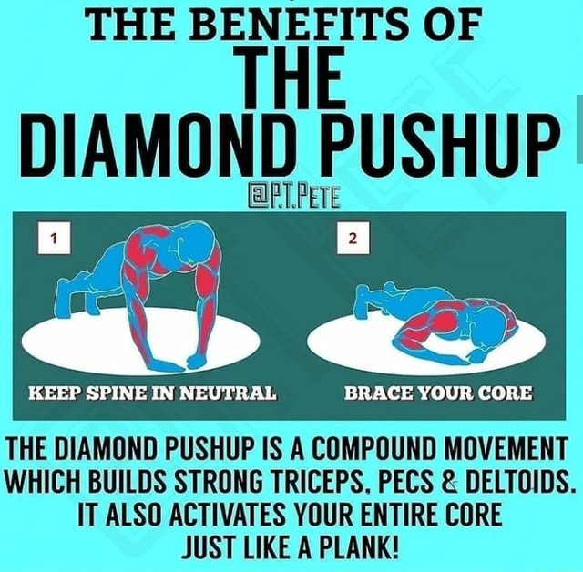 THE BENEFITS OF THE DIAMOND PUSHUP T.PETE KEEP SPINE IN NEUTRAL BRACE ...