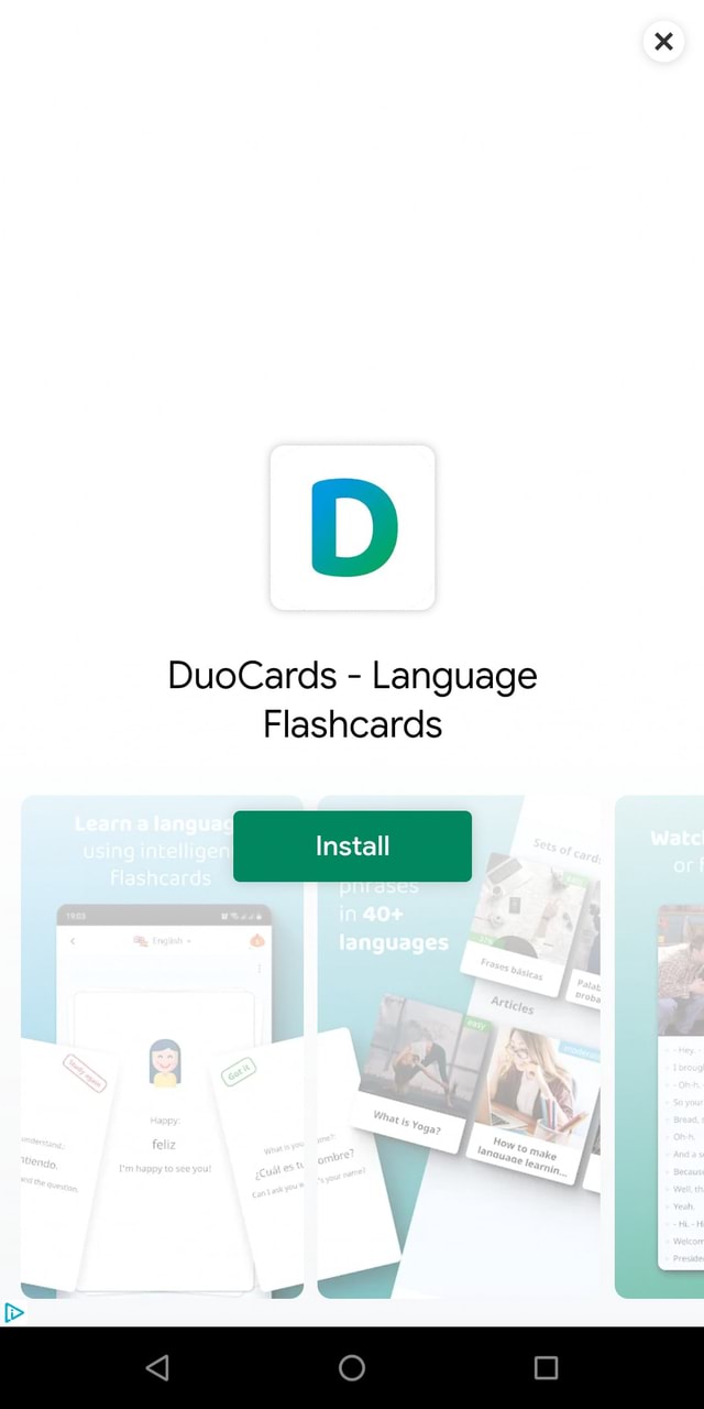DuoCards - Language Flashcards Learn a languac using intelliger ...