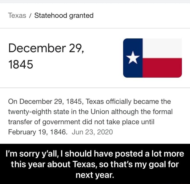 when did texas become a state
