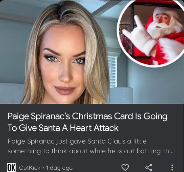 Paige Spiranac's Christmas Card Is Going To Give Santa A Heart Attack