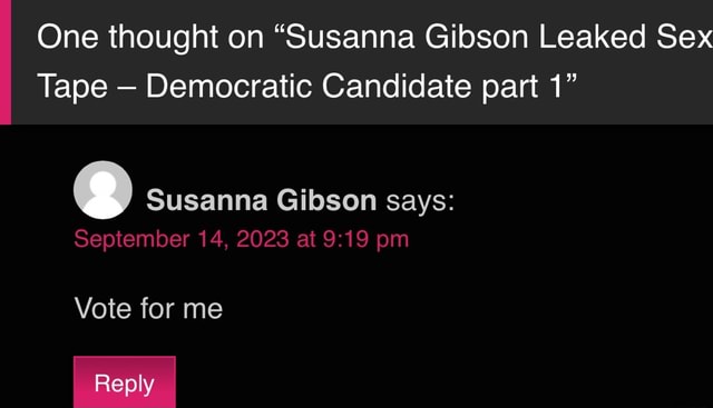 One Thought On Susanna Gibson Leaked Sex Tape Democratic Candidate Part 1 Susanna Gibson 