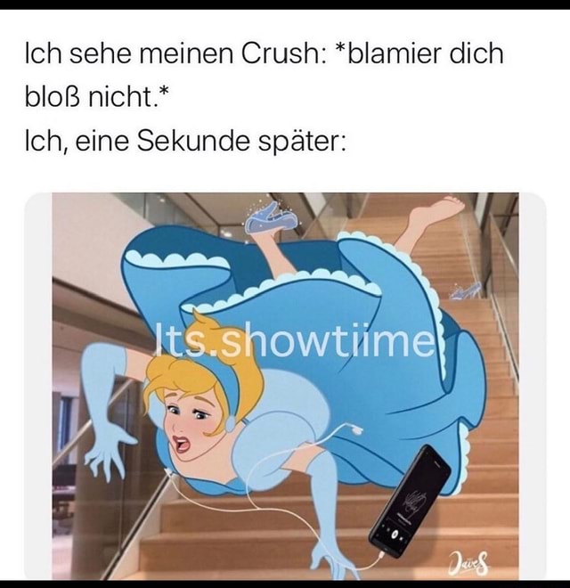 Ich sehe meinen Crush *blamier dich bloß nicht.* Ich, eine Sekunde