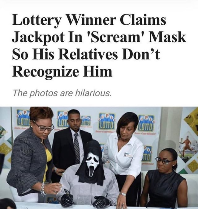 Lottery Winner Claims Jackpot In 'Scream' Mask So His Relatives Don't