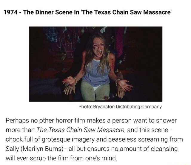 1974 The Dinner Scene In 'The Texas Chain Saw Massacre' Photo