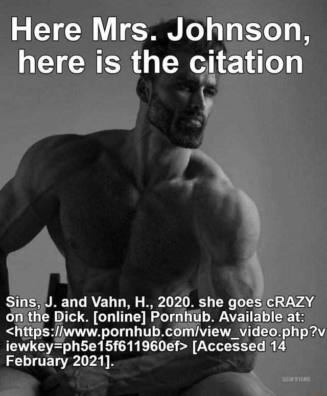 Here Mrs Johnson Here Is The Citation Sins J And Vahn H 2020 She Goes Crazy On The Dick