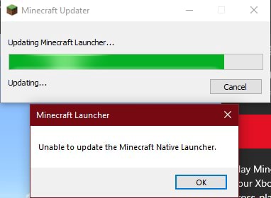 Updating Minecraft Launcher Updating Unable To Update The Minecraft Native Launcher