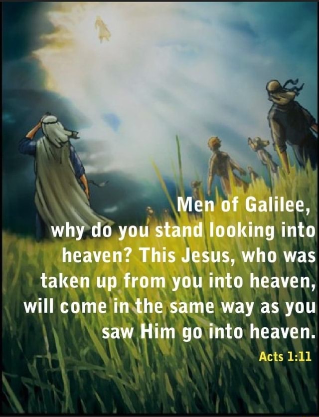 Men of Galilee, why do you stand looking into heaven? This Jesus, who ...